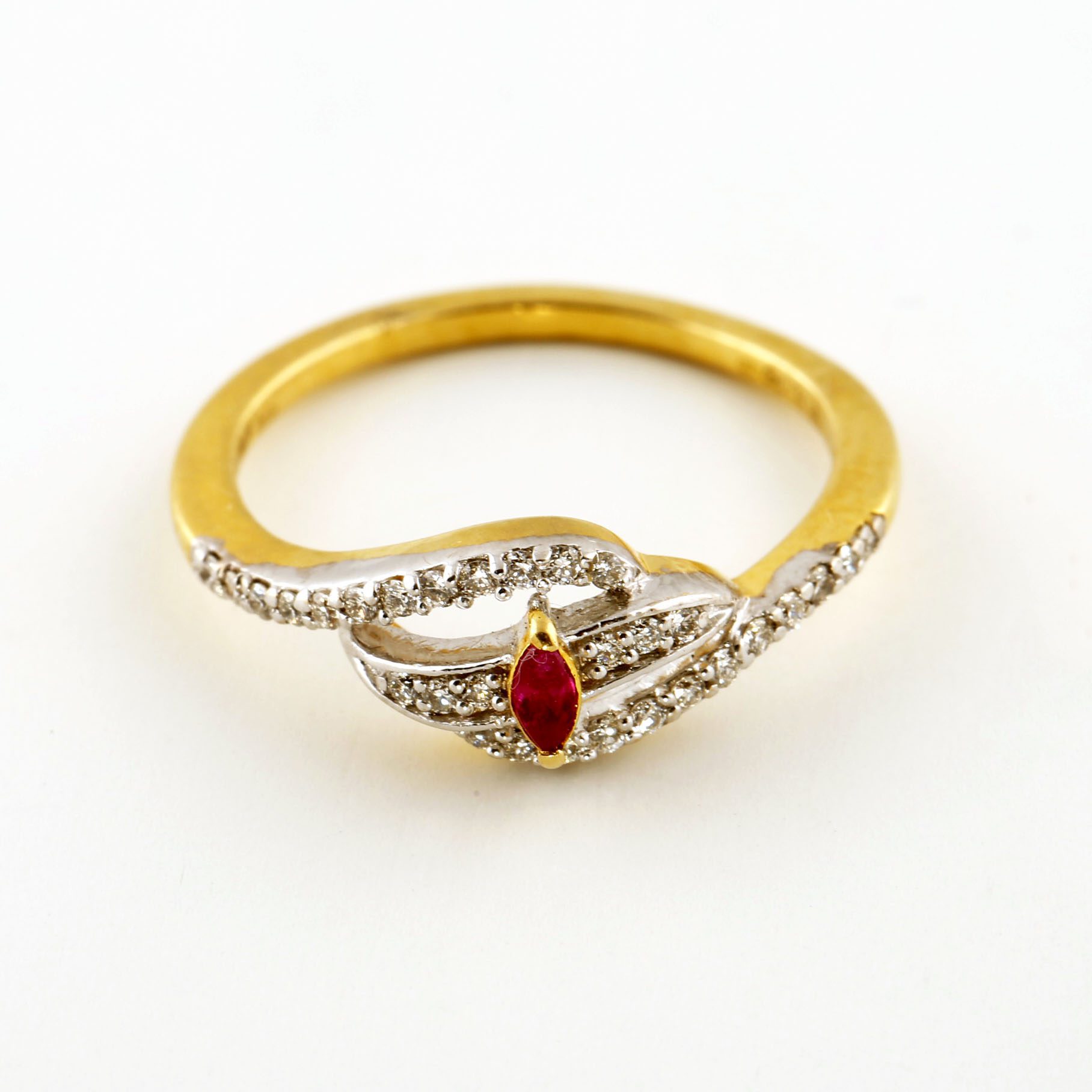 Ruby Ring - 1.87 ctw Burmese Ruby and Diamond Ring in 14k yellow gold  (R-5383)