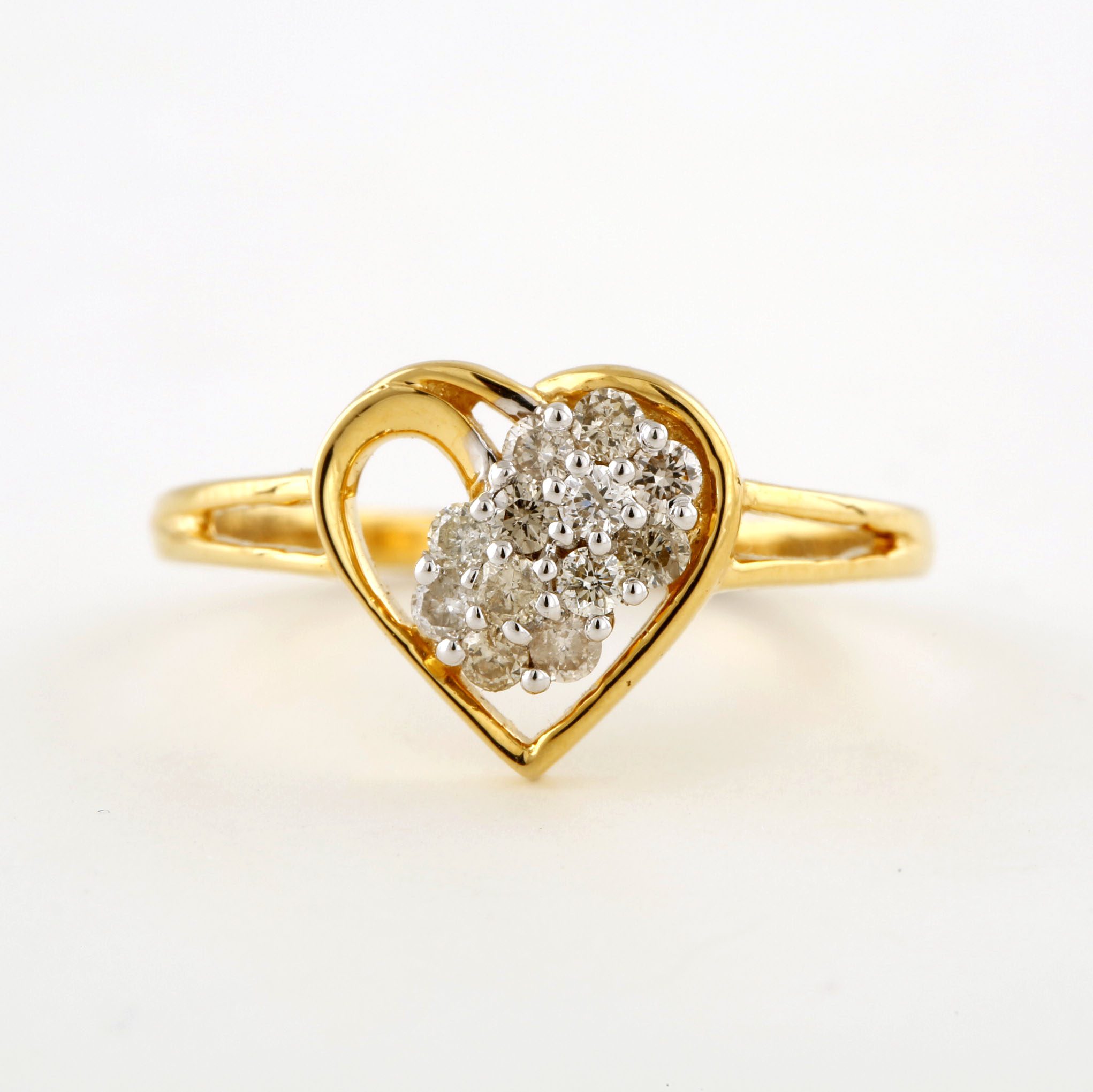 0.08 CT. T.W. Diamond Heart Ring in 14K Gold (I, I1) - Sam's Club