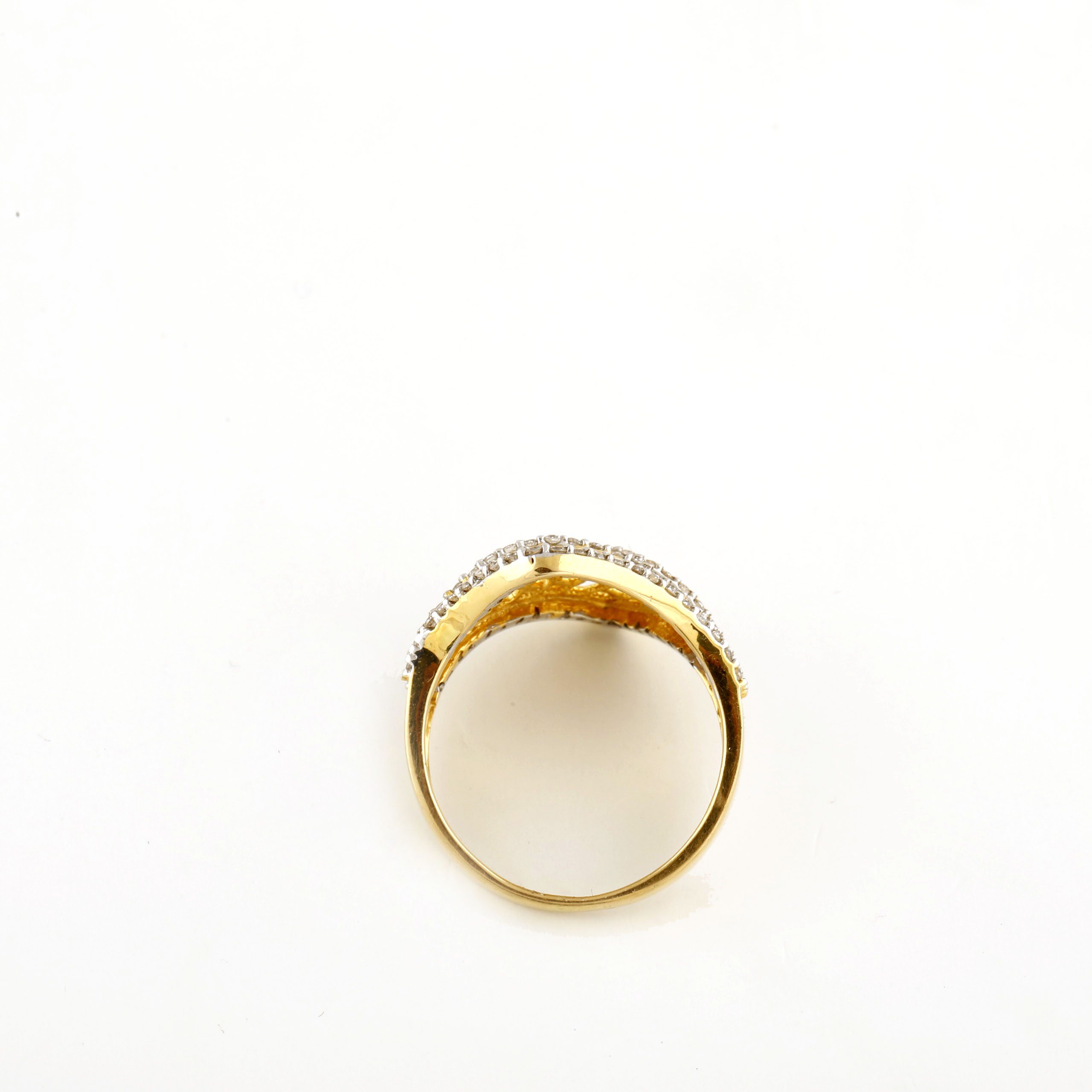 LADIES FASHION RING 2.00CT ROUND/BAGUETTE DIAMOND 10K YELLOW GOLD - Kim's  Fine Jewelry LLC